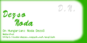 dezso noda business card